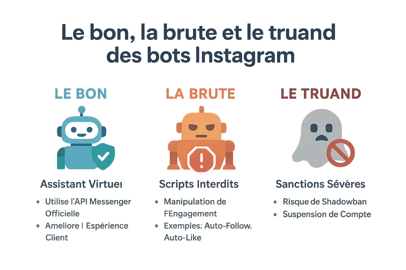 Différences entre chatbots et bots Instagram