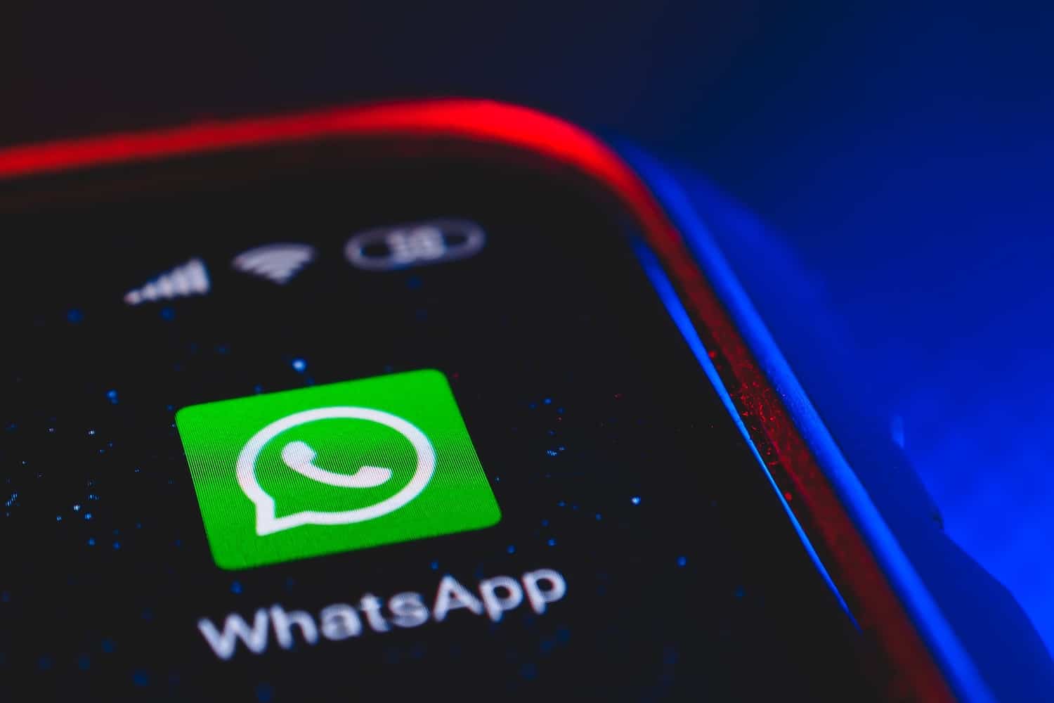 WhatsApp icon on phone